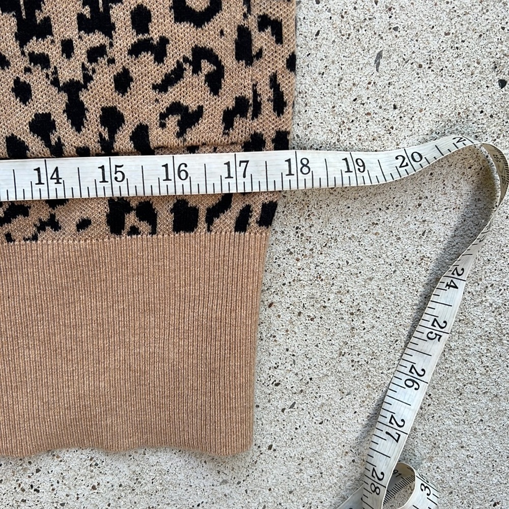J. Crew Leopard Print Relaxed Fit Cotton/Wool V-Neck Cardigan Size XS - Picture 11 of 16